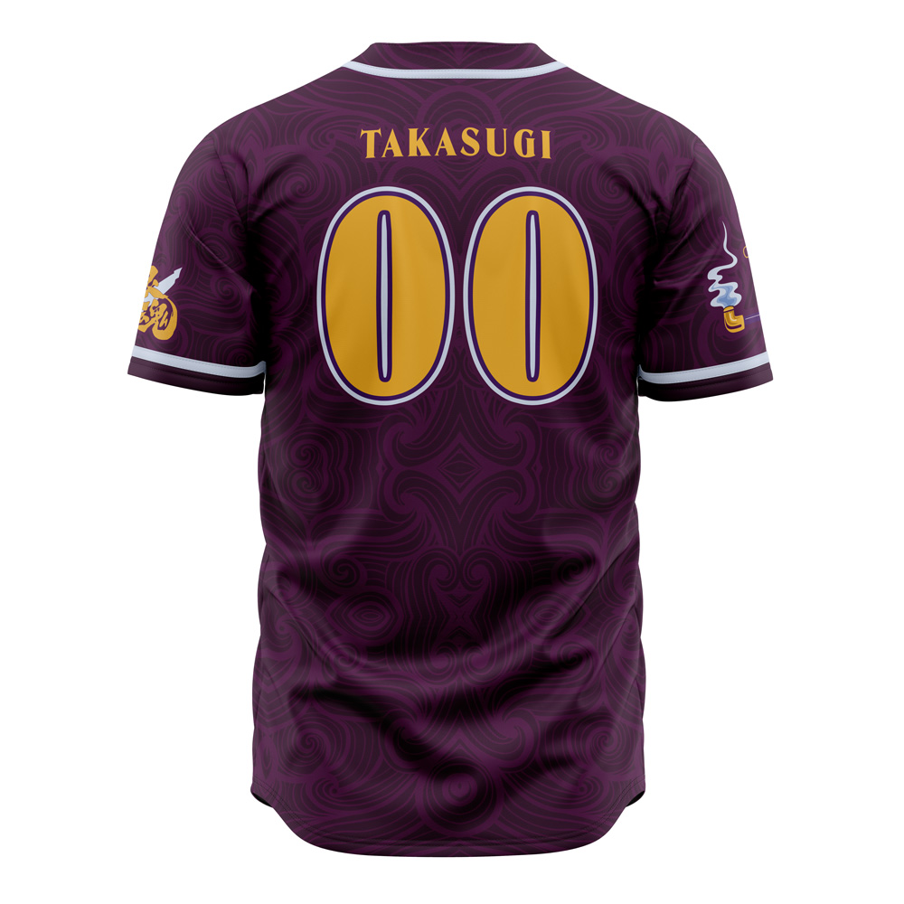 Alternative view of Smokin Shinsuke Gintama Custom Baseball Jersey - Otaku Hall