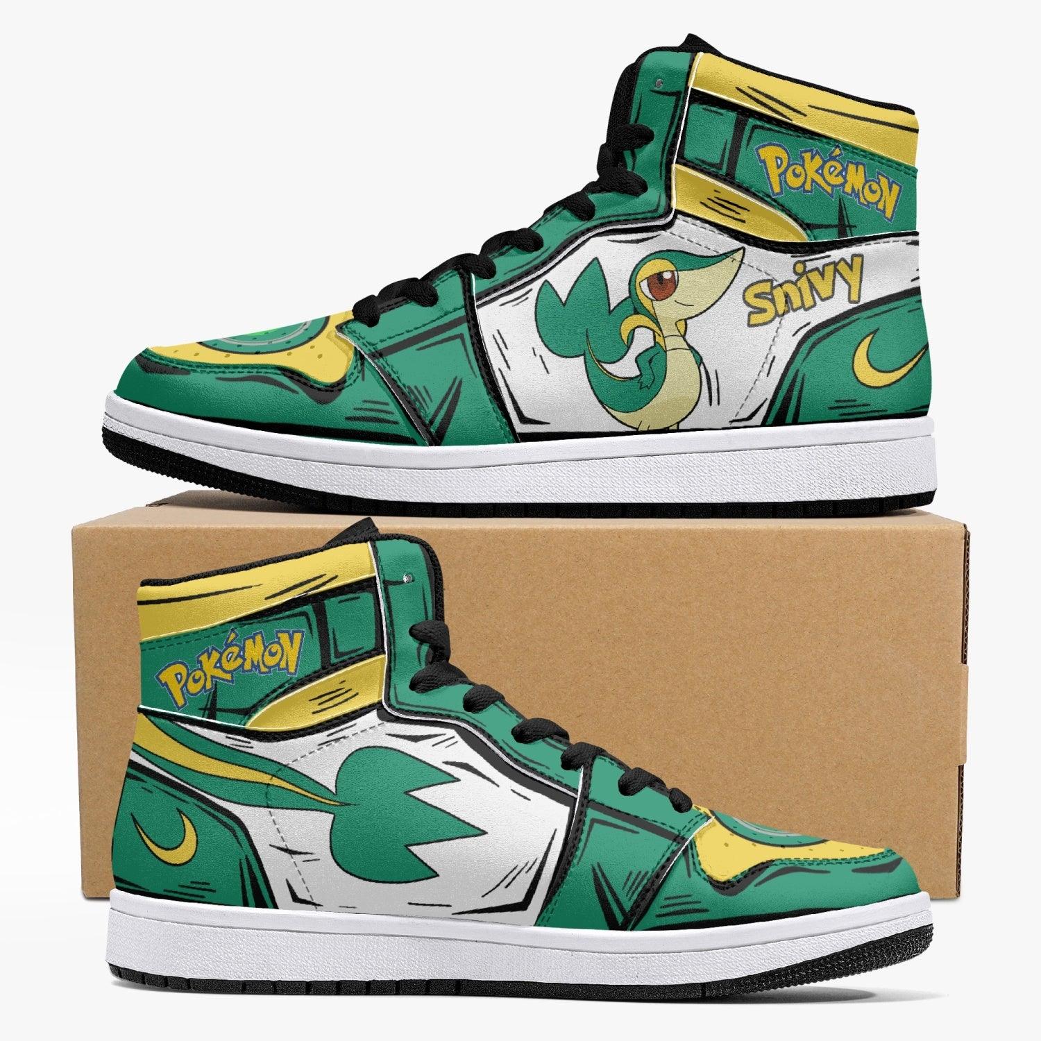 Snivy Pokemon Custom Sneaker Mid 1 Basketball Shoes - Otaku Hall