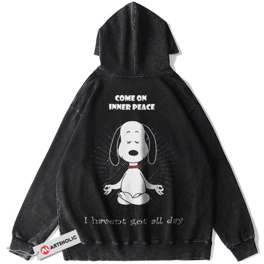 Alternative view of Snoopy Hoodie, Peanuts Hoodie, Animated Hoodie, Vintage Hoodie