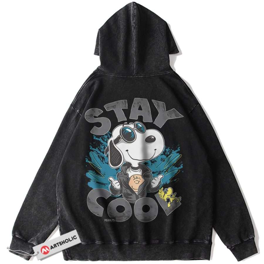 Alternative view of Snoopy Hoodie, Peanuts Hoodie, Animated Hoodie, Vintage Hoodie
