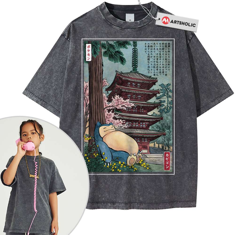 Snorlax Shirt For Kids, Pokemon Shirt For Kids, Anime Shirt For Kids, Vintage Tee For Kids