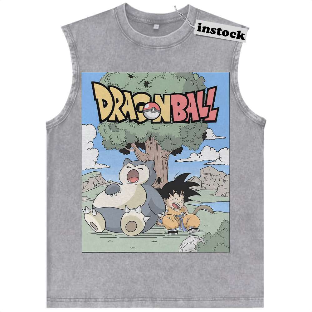 Snorlax Tank Top, Son Goku Tank Top, Dragon Ball Tank Top, Pokemon Tank Top, Anime Tank Top, Vintage Tank Top