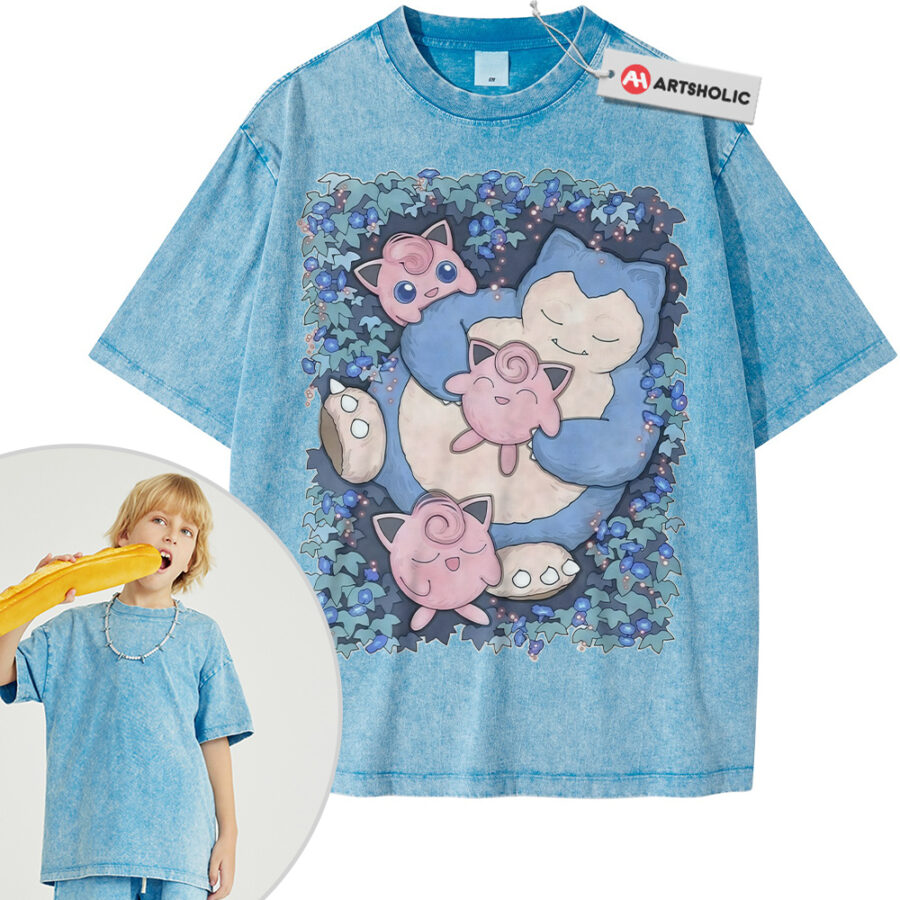 Snorlax vs Jigglypuff  Shirt For Kids, Pokemon  Shirt For Kids, Anime Vintage Shirt For Kids - Image 8