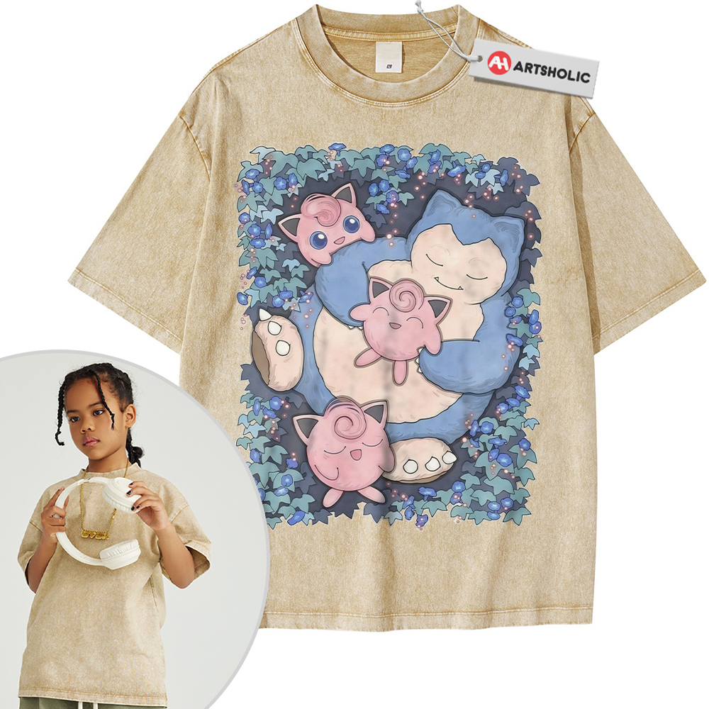 Alternative view of Snorlax vs Jigglypuff  Shirt For Kids, Pokemon  Shirt For Kids, Anime Vintage Shirt For Kids