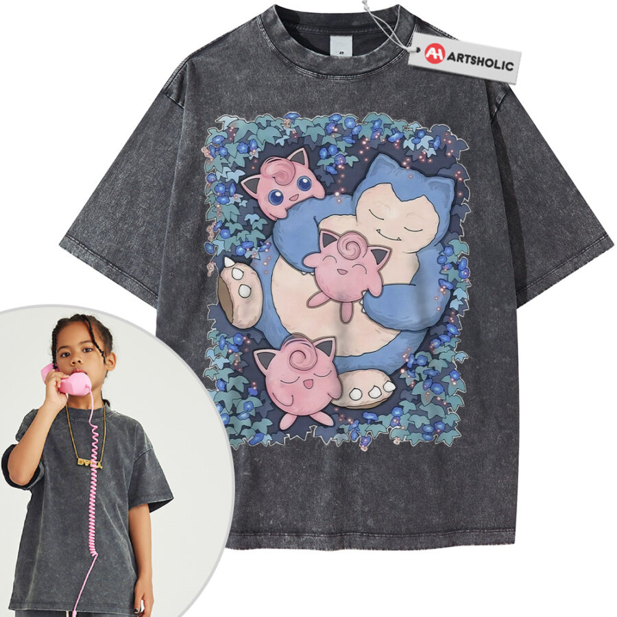 Snorlax vs Jigglypuff  Shirt For Kids, Pokemon  Shirt For Kids, Anime Vintage Shirt For Kids - Image 11
