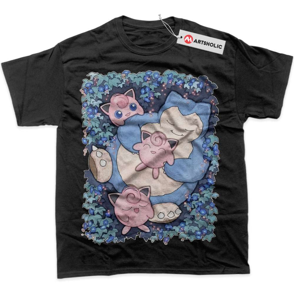 Alternative view of Snorlax vs Jigglypuff Shirt, Pokemon Shirt, Anime Shirt, Graphic T-Shirt