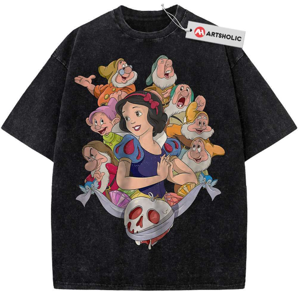 Alternative view of Snow White and the Seven Dwarfs Shirt, Animated Shirt, Vintage T-Shirt