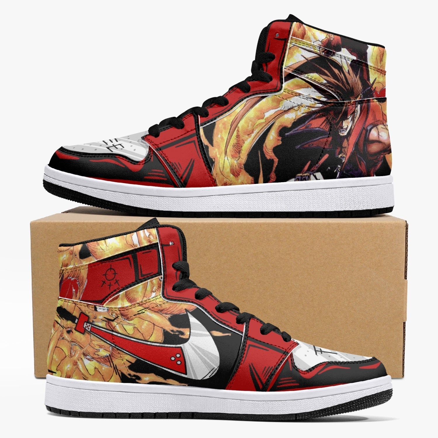 Sol Badguy Guilty Gear Custom Sneaker Mid 1 Basketball Shoes - Otaku Hall