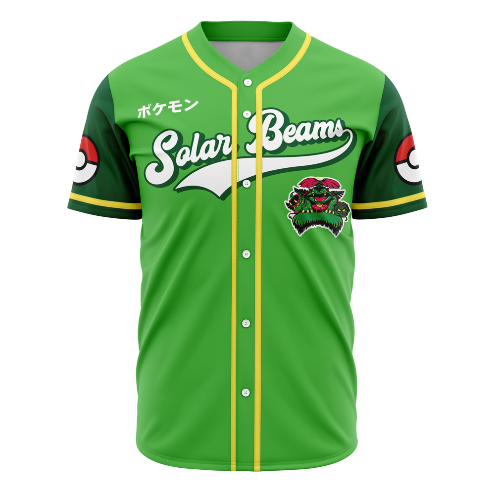 Solar Beams Pokemon Custom Baseball Jersey - Otaku Hall