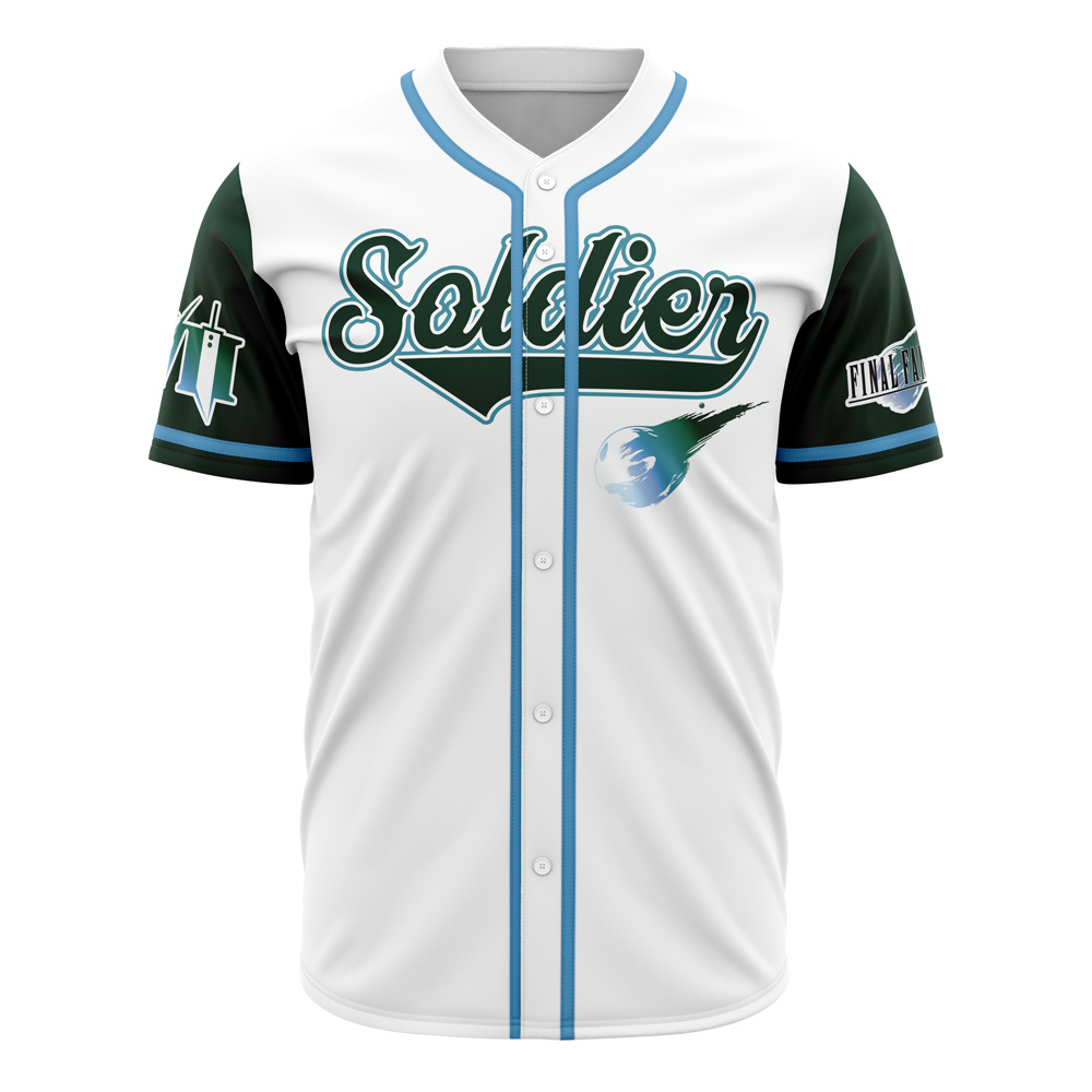 Soldier Final Fantasy 7 Custom Baseball Jersey - Otaku Hall