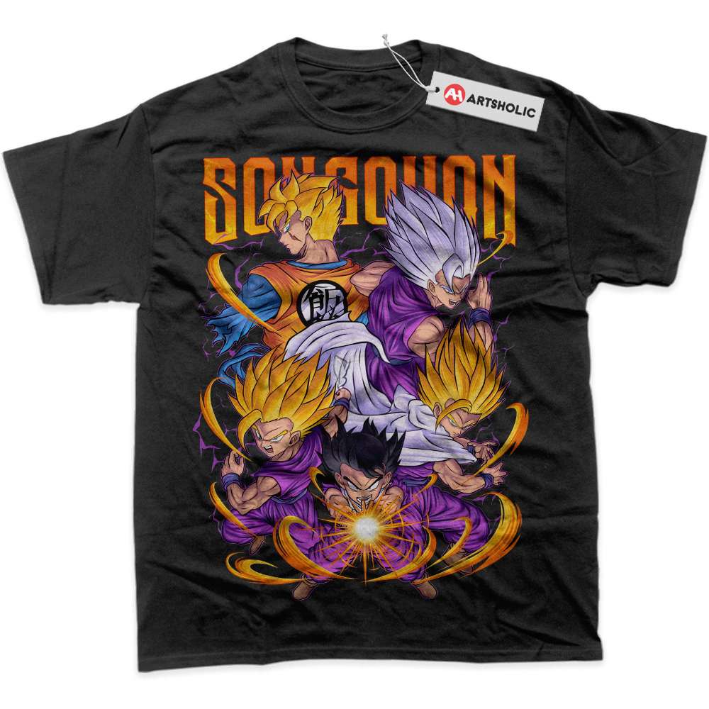 Alternative view of Son Gohan Shirt, Dragon Ball Shirt, DBZ Shirt, Anime Shirt, Graphic Tee