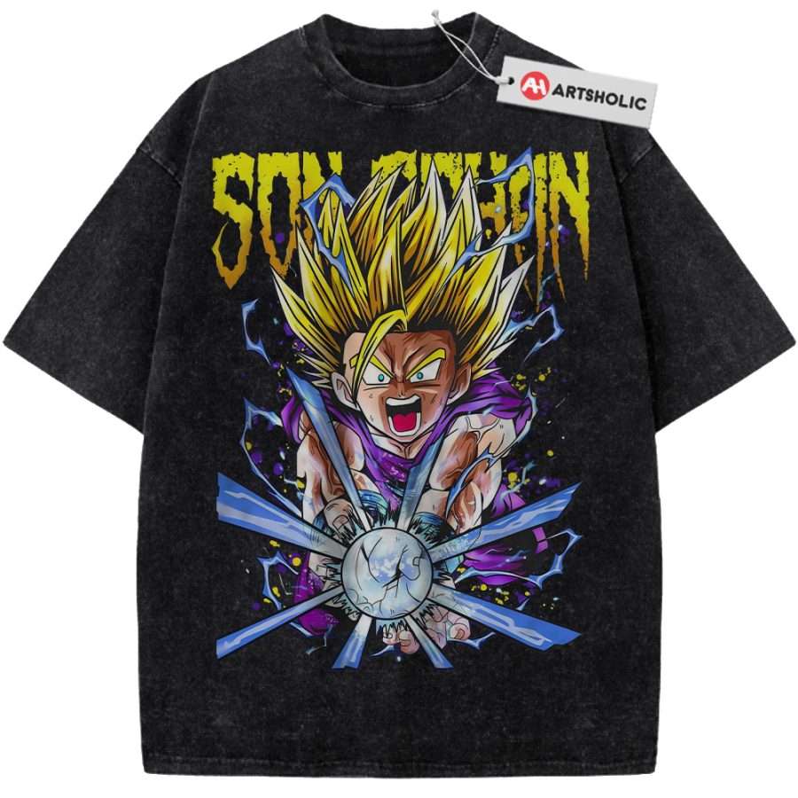 Alternative view of Son Gohan Shirt, Dragon Ball Shirt, DBZ Shirt, Anime Shirt, Vintage T-Shirt