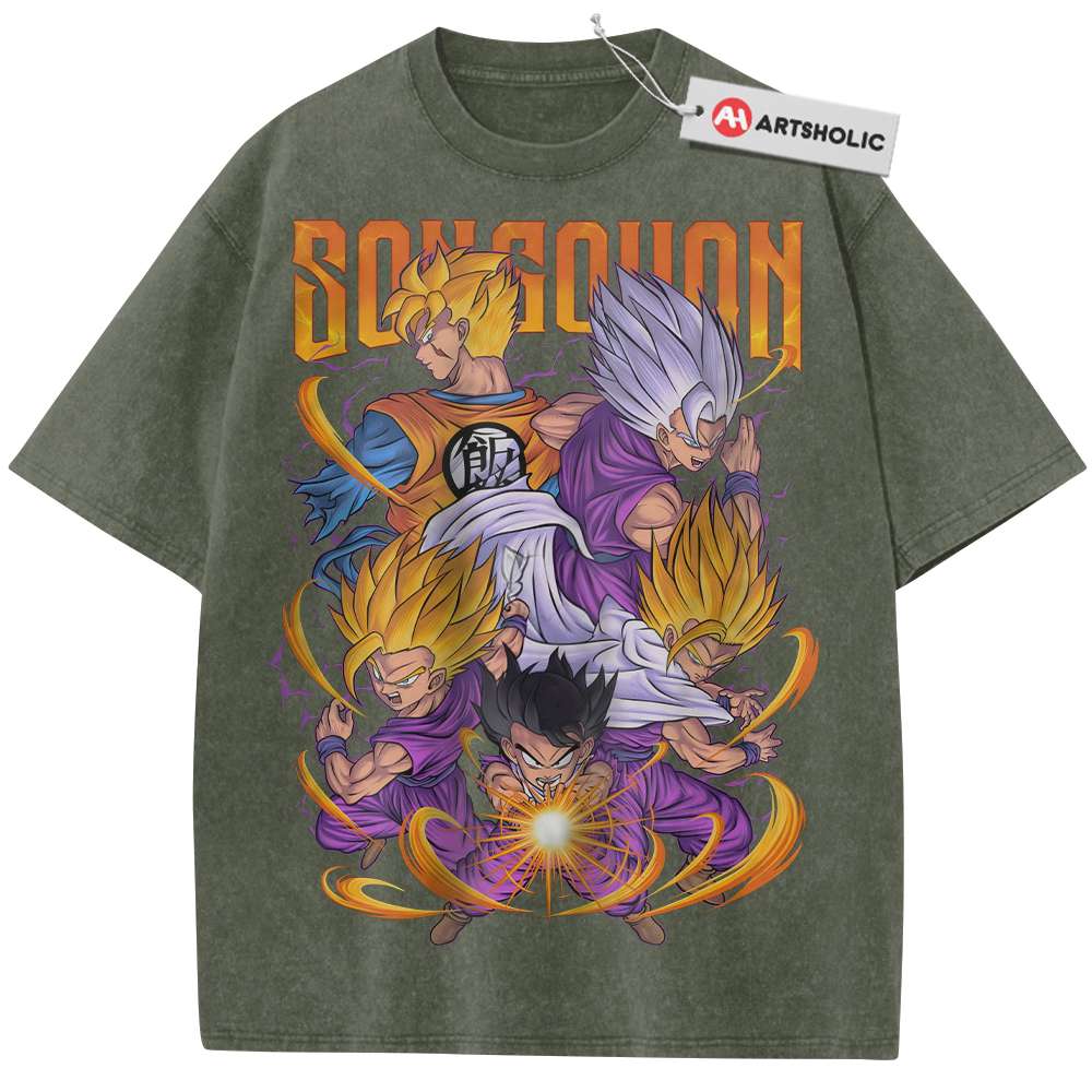 Alternative view of Son Gohan Shirt, Dragon Ball Shirt, DBZ Shirt, Anime Shirt, Vintage Tee
