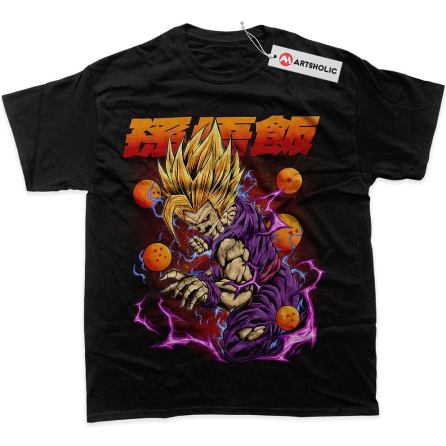 Alternative view of Son Gohan Shirt, Dragon Ball Z Shirt, DBZ Shirt, Anime Shirt, graphic Tee