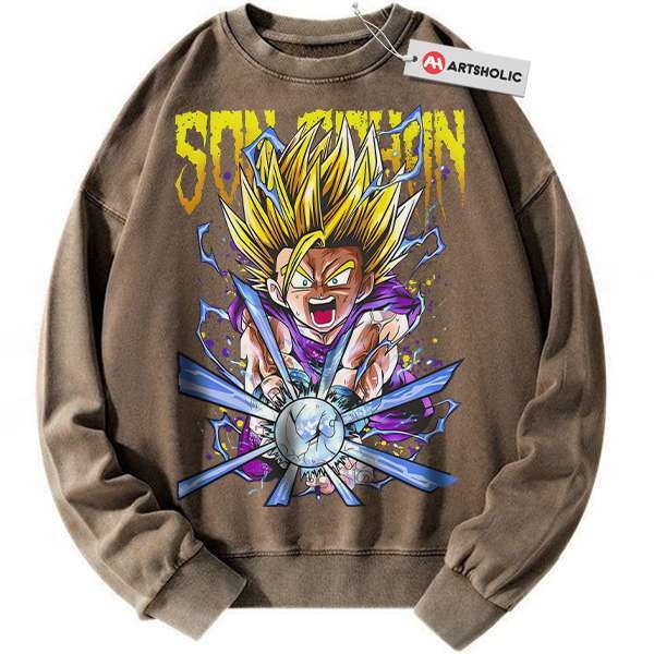 Alternative view of Son Gohan Sweatshirt, Dragon Ball Sweatshirt, Anime Sweatshirt, Vintage Sweater
