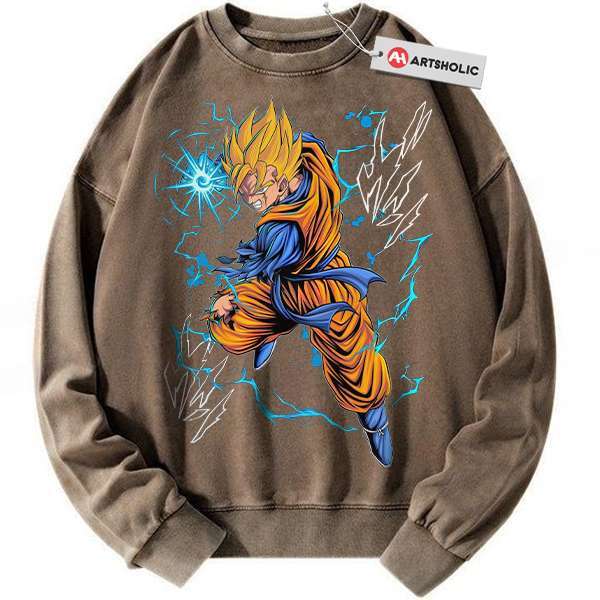 Alternative view of Son Gohan Sweatshirt, Dragon Ball Sweatshirt, DBZ Sweatshirt, Anime Sweatshirt, Vintage Sweatshirt
