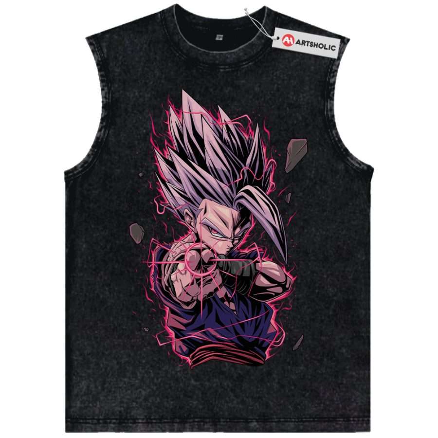Alternative view of Son Gohan Tank Top, Dragon Ball Z Tank Top, DBZ Tank Top, Anime Tank Top, Vintage Tank Top