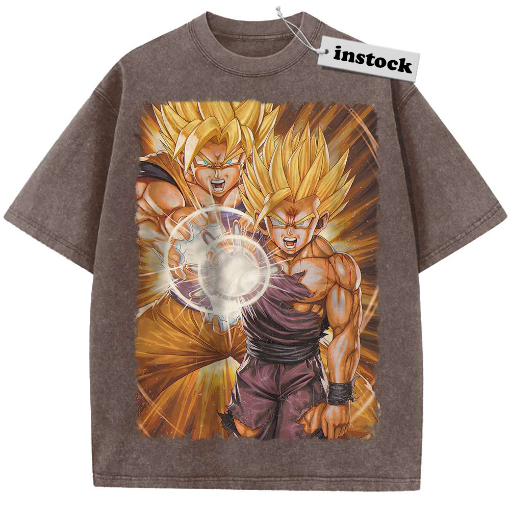 Son Goku and Gohan Shirt, Dragon Ball Shirt, Anime Shirt, Vintage Tee