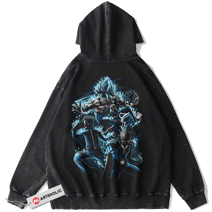 Alternative view of Son Goku Hoodie, Deku Hoodie, Saitama Hoodie, Naruto Hoodie, Anime Hoodie, Vintage Hoodie