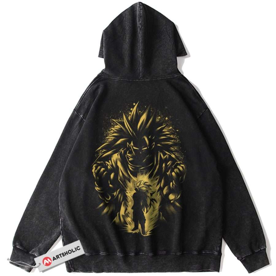 Alternative view of Son Goku Hoodie, Dragon Ball Hoodie, DBZ Hoodie, Anime Hoodie, Vintage Hoodie