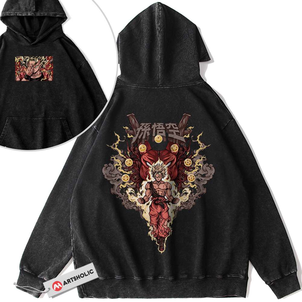 Son Goku Hoodie, Dragon Ball Z Hoodie, DBZ Hoodie, Anime Hoodie, Vintage Hoodie 2-Sided