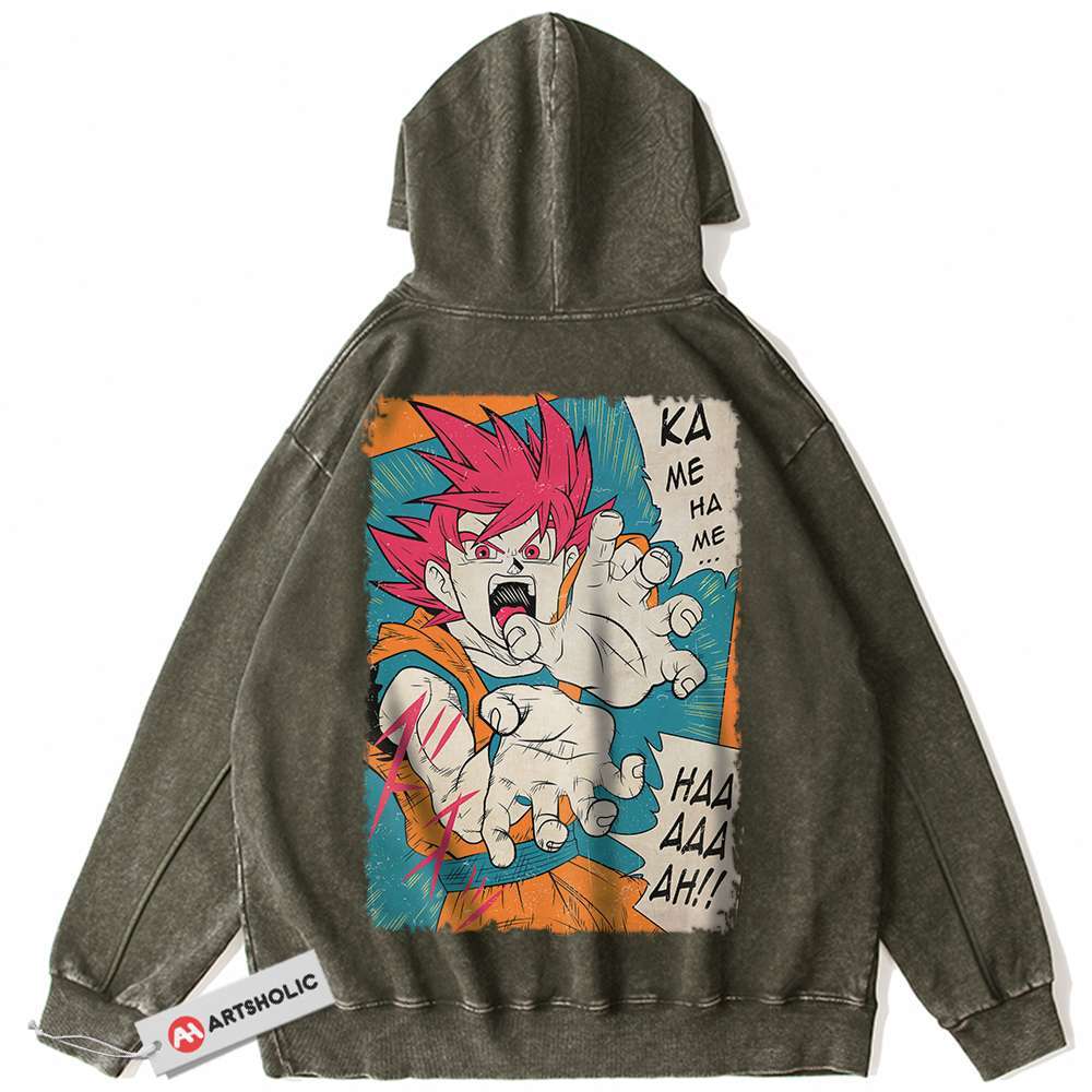 Alternative view of Son Goku Hoodie, Dragon Ball Z Hoodie, DBZ Hoodie, Anime Hoodie, Vintage Hoodie