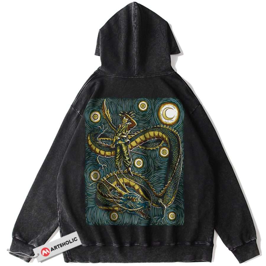 Alternative view of Son Goku Hoodie, Dragon Ball Z Hoodie, DBZ Hoodie, Anime Hoodie, Vintage Hoodie