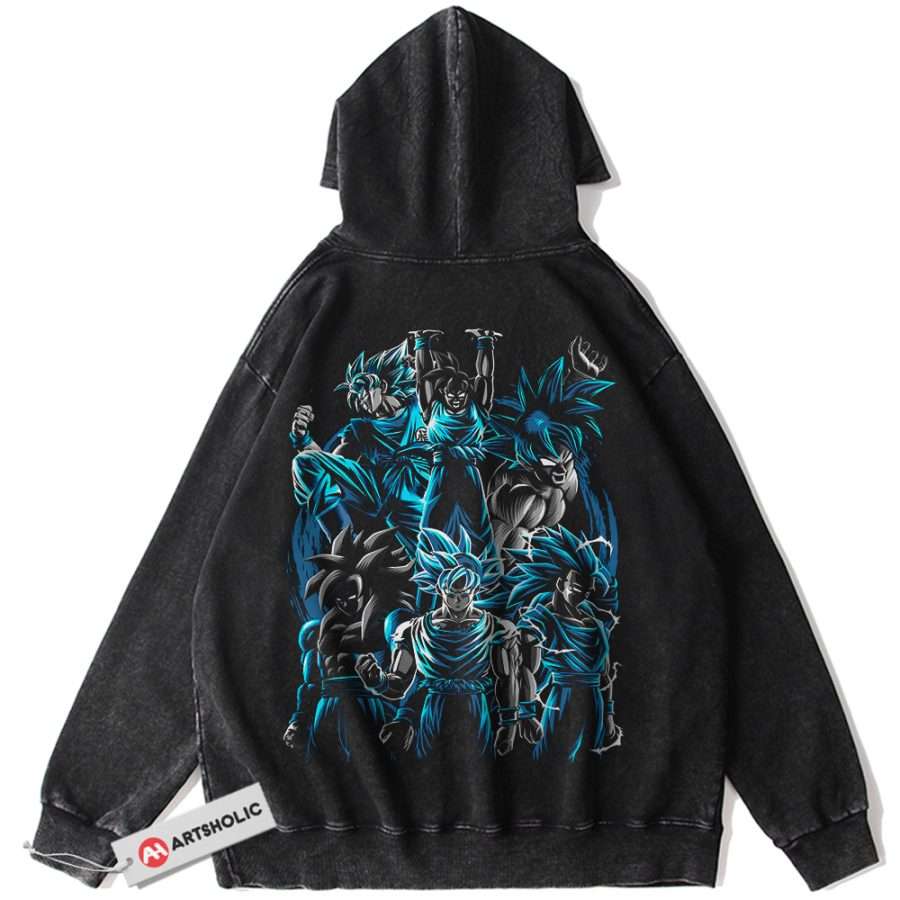 Alternative view of Son Goku Hoodie, Dragon Ball Z Hoodie, DBZ Hoodie, Anime Hoodie, Vintage Hoodie