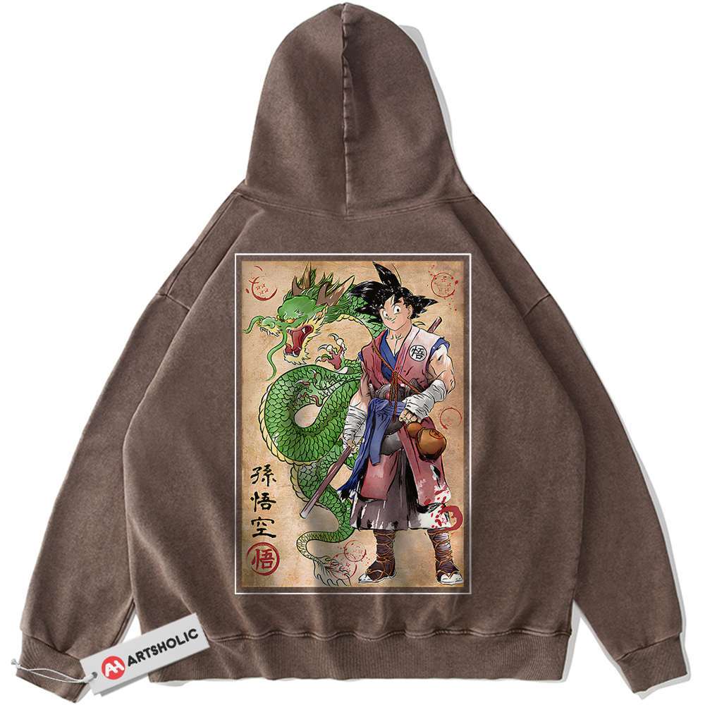Alternative view of Son Goku Hoodie, Shenron Hoodie, Dragon Ball Z Hoodie, DBZ Hoodie, Anime Hoodie, Vintage Hoodie