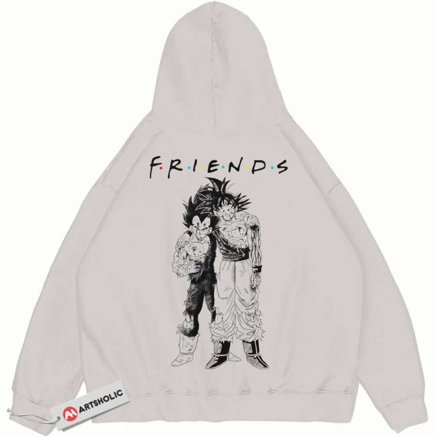 Alternative view of Son Goku Hoodie, Vegeta Hoodie, Dragon Ball Z Hoodie, Anime Hoodie, Vintage Hoodie