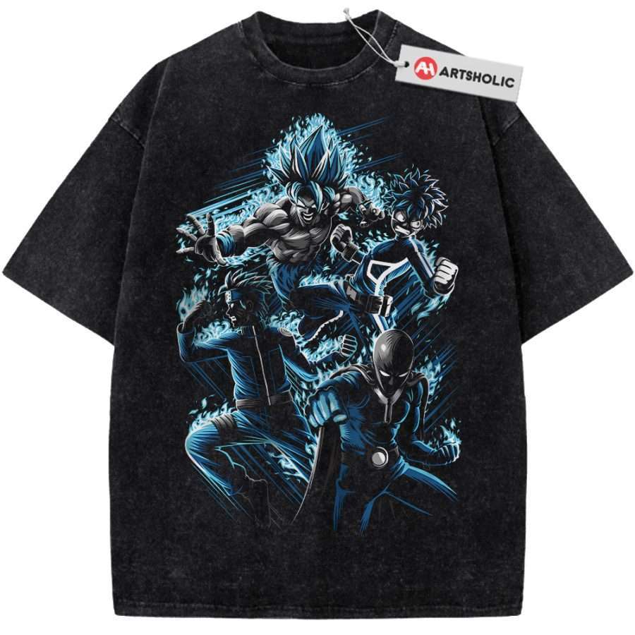 Alternative view of Son Goku Shirt, Deku Shirt, Saitama Shirt, Naruto Shirt, Anime Shirt, Vintage T-Shirt