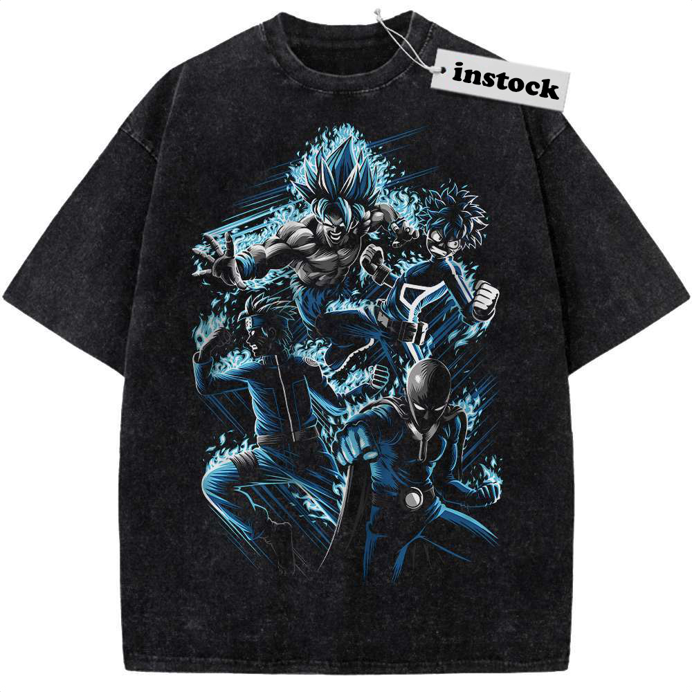 Son Goku Shirt, Deku Shirt, Saitama Shirt, Naruto Shirt, Anime Shirt, Vintage T-Shirt