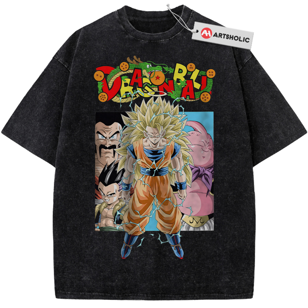 Alternative view of Son Goku Shirt, Dragon Ball Shirt, Anime Shirt, Vintage T-Shirt