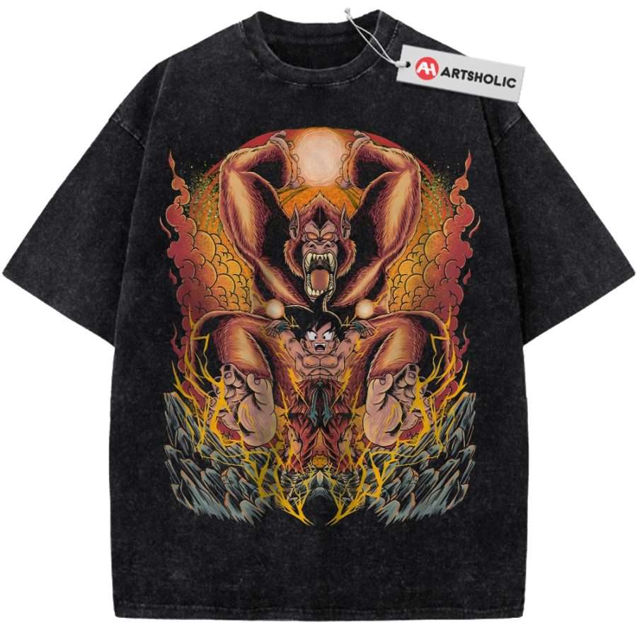 Alternative view of Son Goku Shirt, Dragon Ball Shirt, Anime Shirt, Vintage T-Shirt