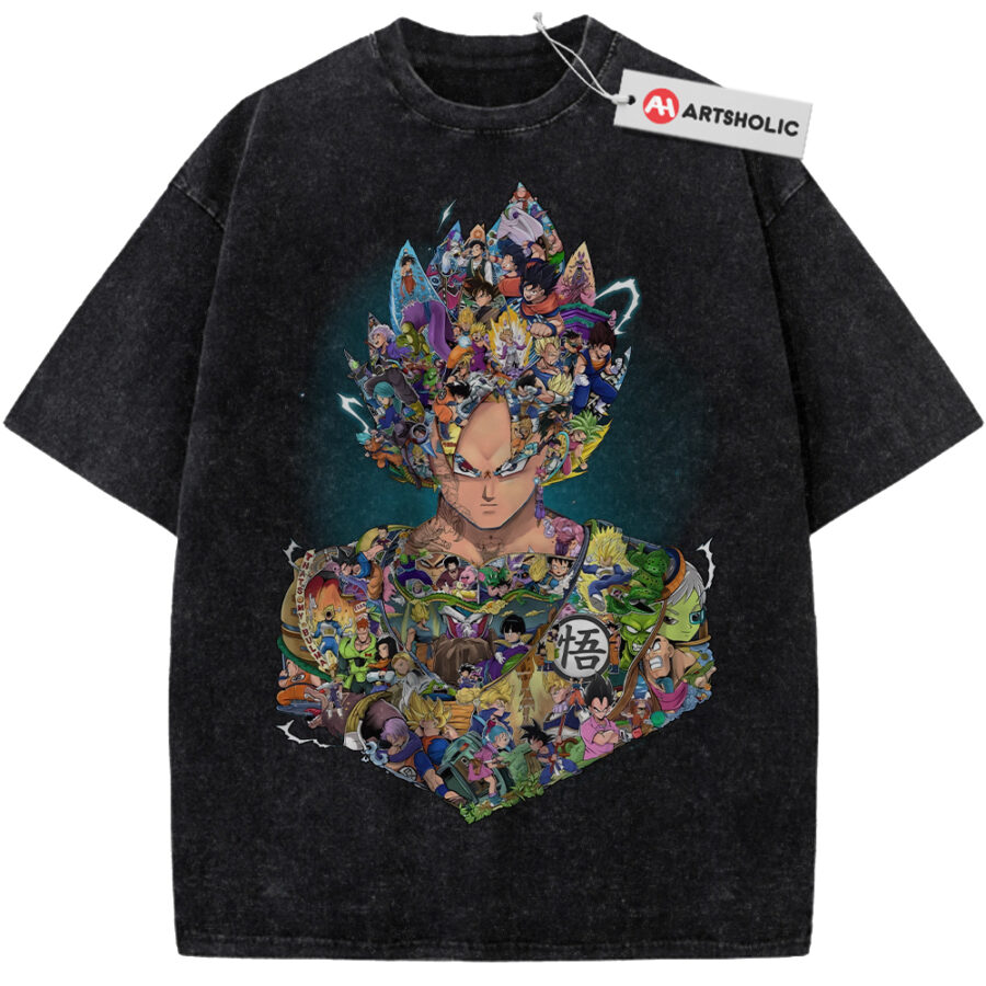 Alternative view of Son Goku Shirt, Dragon Ball Shirt, Anime Shirt, Vintage T-Shirt
