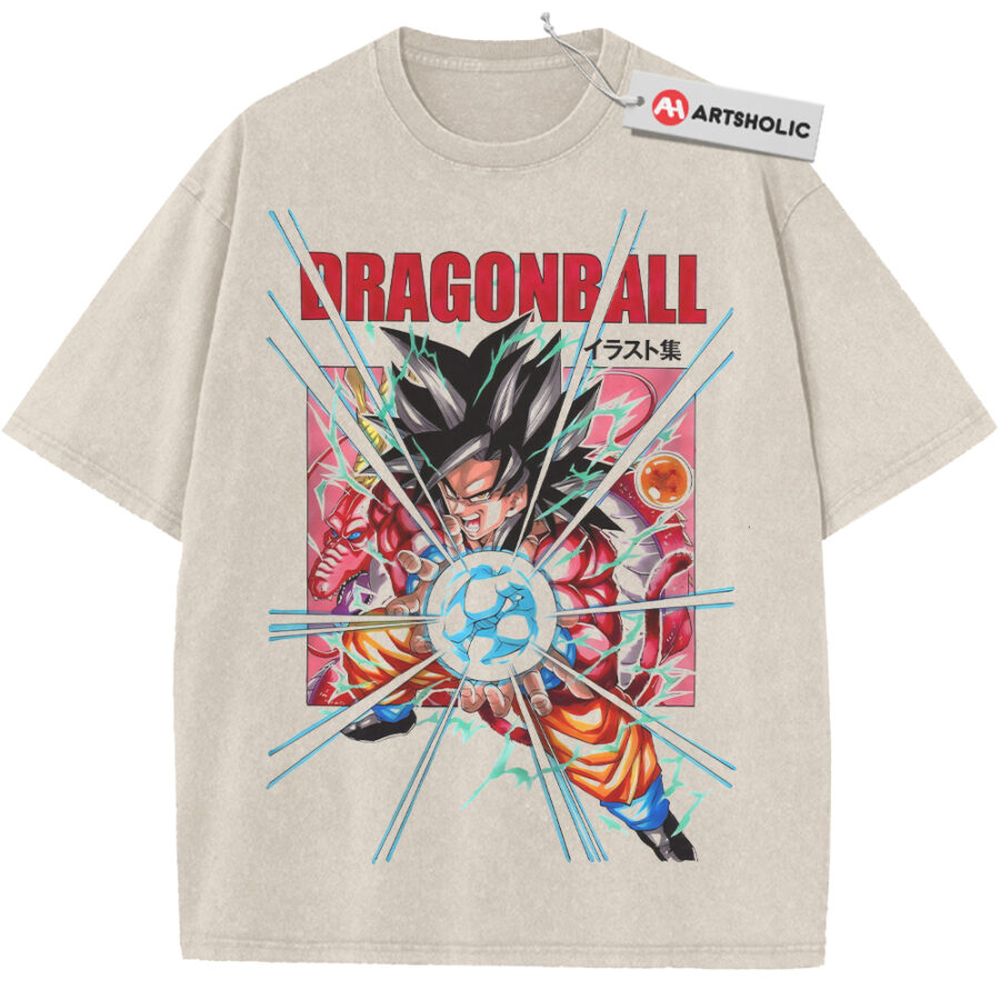 Alternative view of Son Goku Shirt, Dragon Ball Shirt, Anime Shirt, Vintage T-Shirt