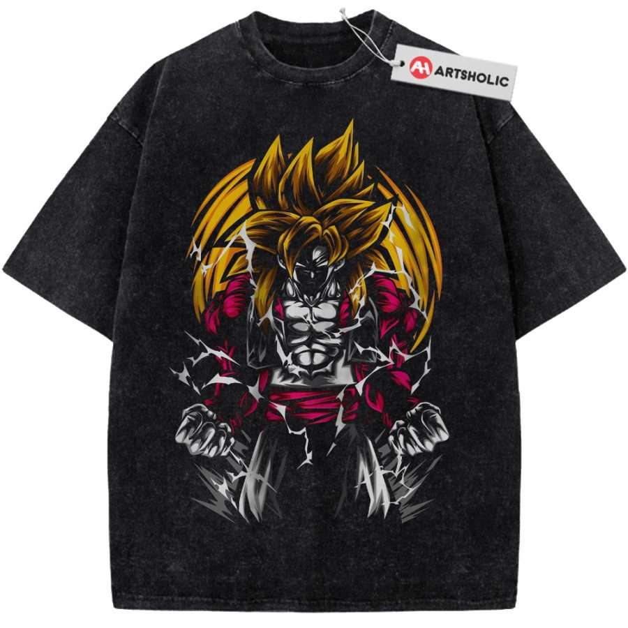 Alternative view of Son Goku Shirt, Dragon Ball Shirt, DBZ Shirt, Anime Shirt, Vintage T-Shirt