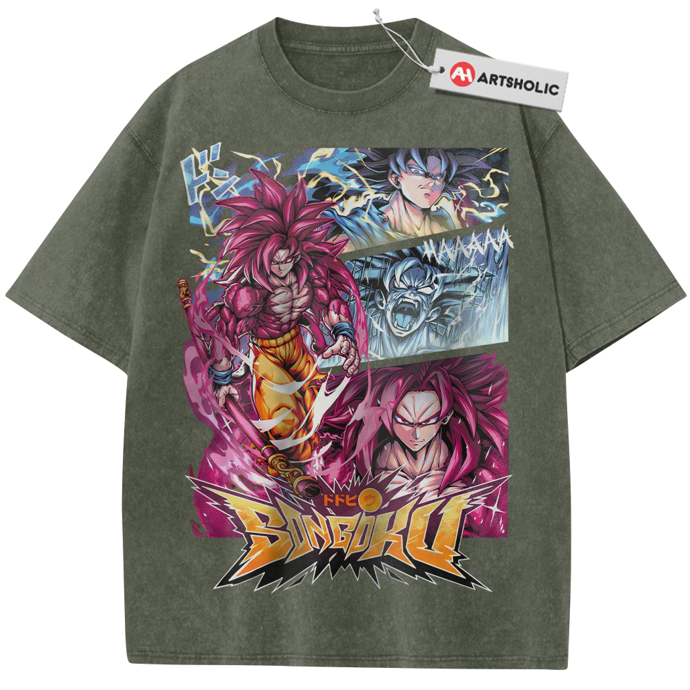 Alternative view of Son Goku Shirt, Dragon Ball Shirt, DBZ Shirt, Anime Shirt, Vintage Tee