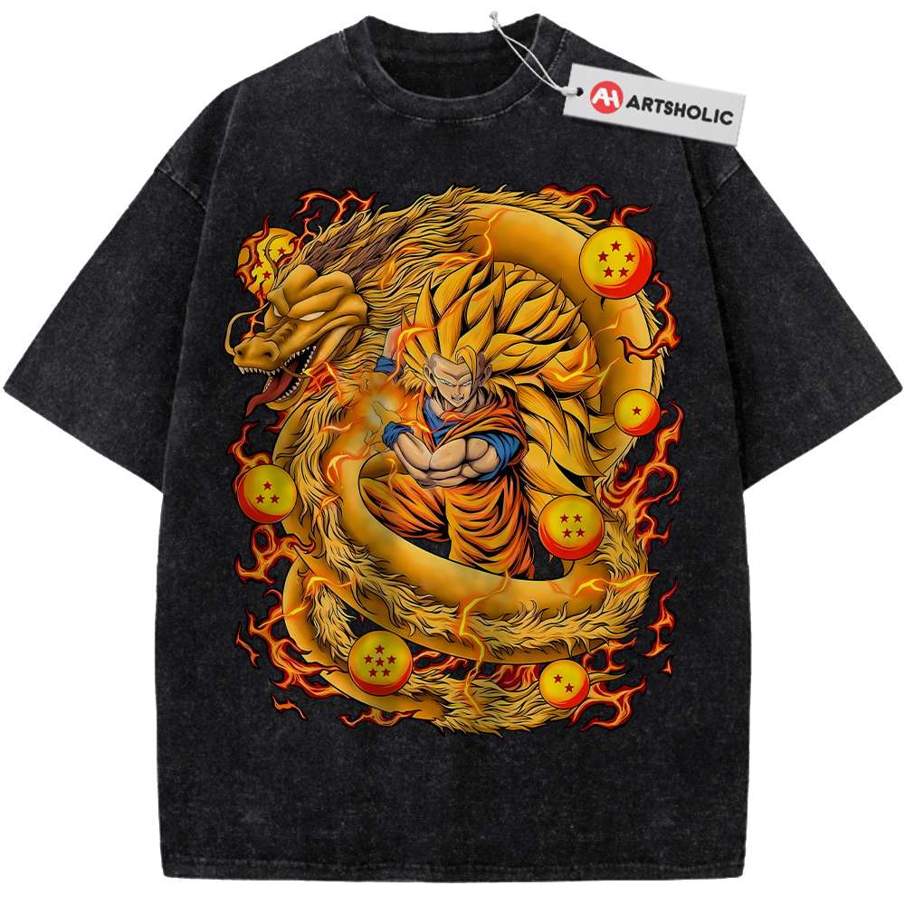 Alternative view of Son Goku Shirt, Dragon Ball Z Shirt, DBZ Shirt, Anime Shirt, Vintage Tee