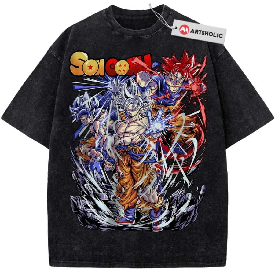 Alternative view of Son Goku Shirt, Dragon Ball Z Shirt, DBZ Shirt, Anime Shirt, Vintage Tee