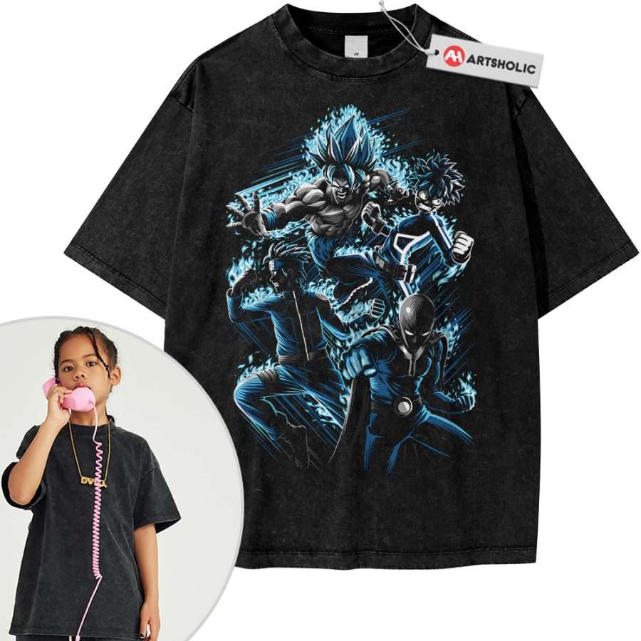 Alternative view of Son Goku Shirt For Kids, Deku Shirt For Kids, Saitama Shirt For Kids, Naruto Shirt For Kids, Anime Shirt For Kids, Vintage T-Shirt For Kids