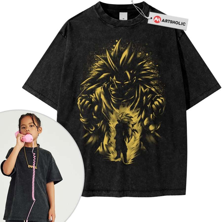 Alternative view of Son Goku Shirt For Kids, Dragon Ball Shirt For Kids, DBZ Shirt For Kids, Anime Shirt For Kids, Vintage Tee For Kids