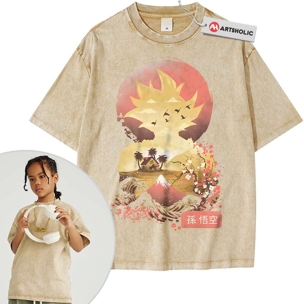 Alternative view of Son Goku Shirt For Kids, Dragon Ball Z Shirt For Kids, DBZ Shirt For Kids, Anime Shirt For Kids, Vintage Tee For Kids
