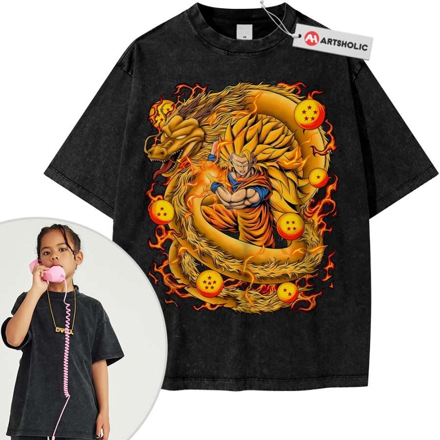 Alternative view of Son Goku Shirt For Kids, Dragon Ball Z Shirt For Kids, DBZ Shirt For Kids, Anime Shirt For Kids, Vintage Tee For Kids