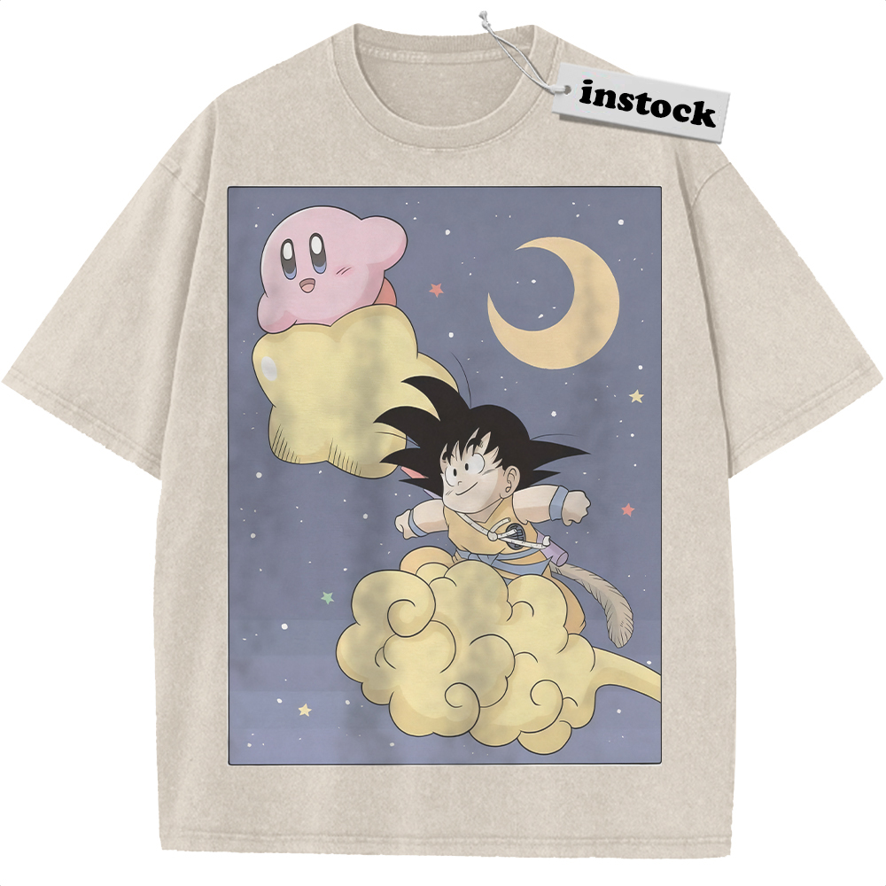 Son Goku Shirt, Kirby Shirt, Dragon Ball Shirt, Anime Shirt, Vintage Tee