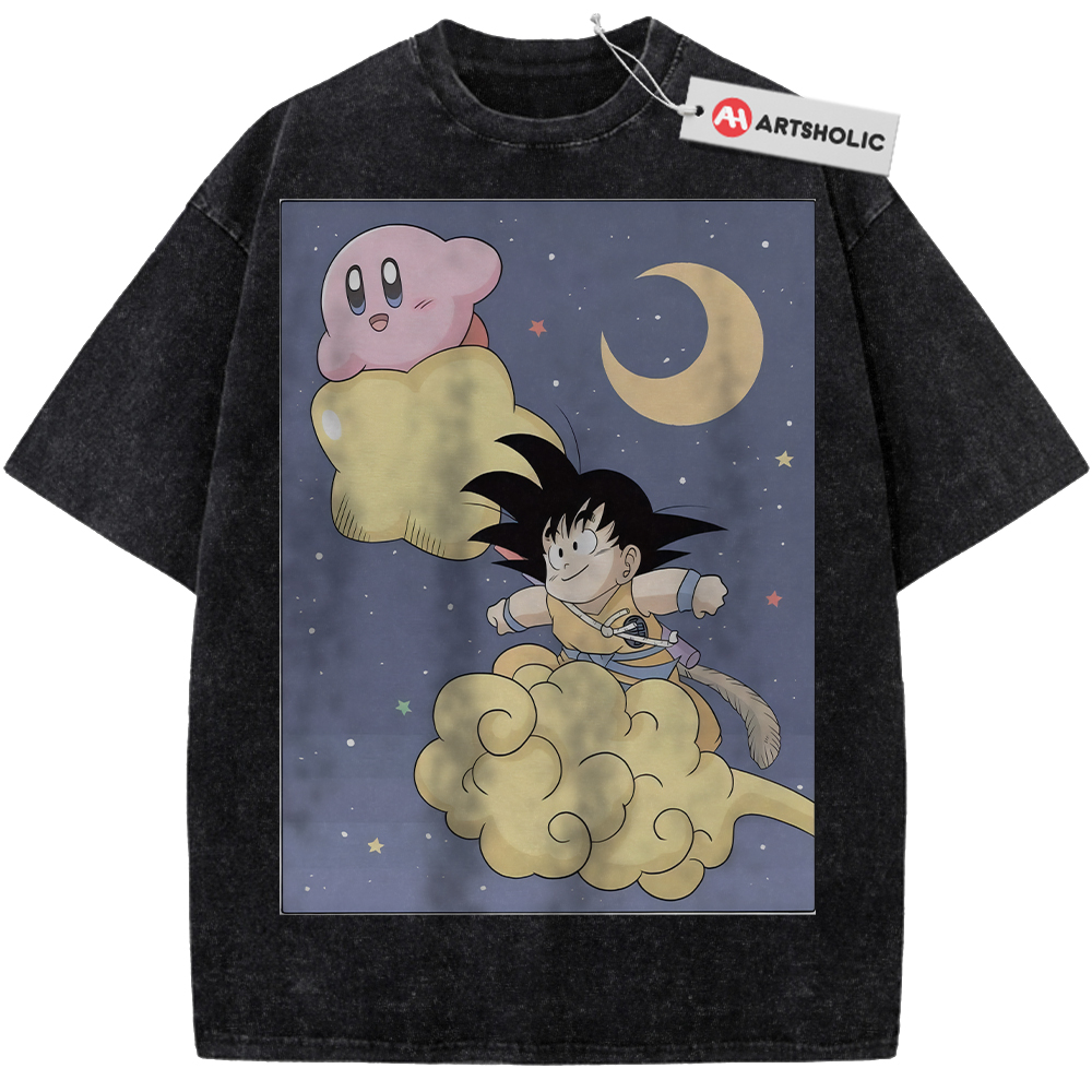 Alternative view of Son Goku Shirt, Kirby Shirt, Dragon Ball Shirt, Anime Shirt, Vintage Tee