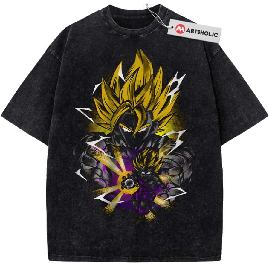 Alternative view of Son Goku Shirt, Son Gohan Shirt, Dragon Ball Z Shirt, DBZ Shirt, Anime Shirt, Vintage Tee