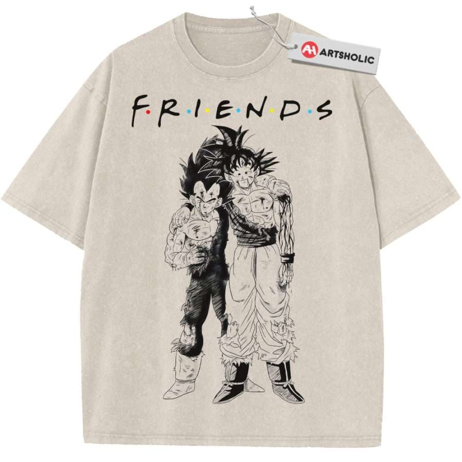 Alternative view of Son Goku Shirt, Vegeta Shirt, Dragon Ball Z Shirt, Anime Shirt, Vintage Tee