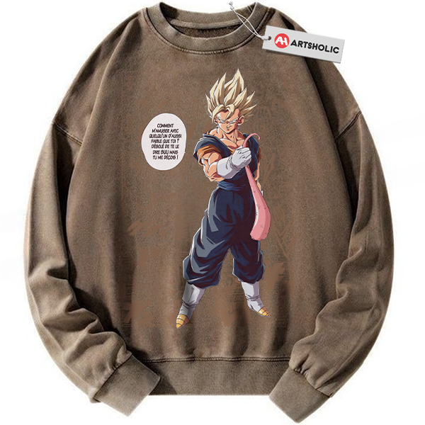 Alternative view of Son Goku Sweatshirt, Dragon Ball Sweatshirt, DBZ Sweatshirt, Anime Sweatshirt, Vintage Sweatshirt