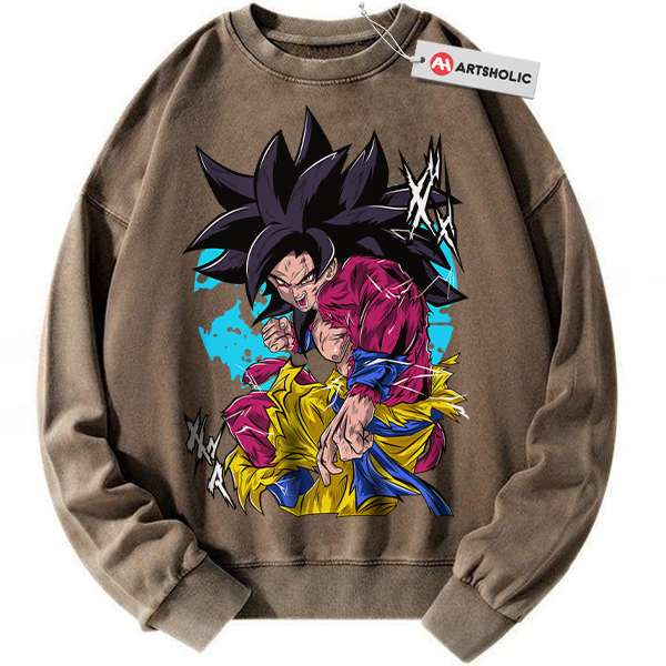 Alternative view of Son Goku Sweatshirt, Dragon Ball Z Sweatshirt, DBZ Sweatshirt, Anime Sweatshirt, Vintage Sweater